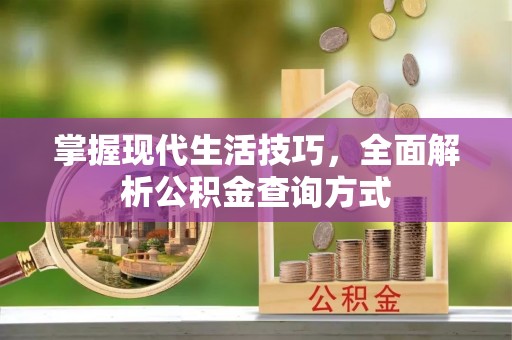 泉州掌握现代生活技巧，全面解析公积金查询方式