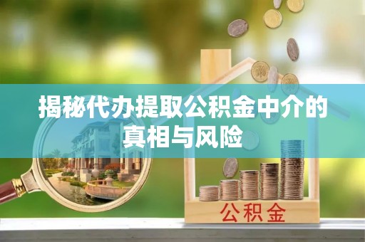 泉州揭秘代办提取公积金中介的真相与风险