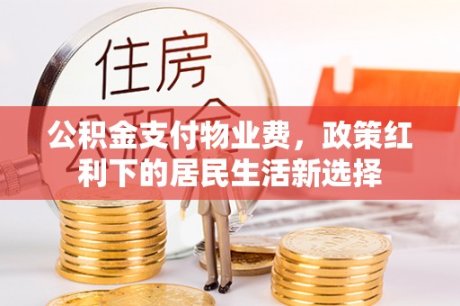 泉州公积金支付物业费，政策红利下的居民生活新选择