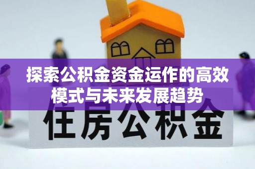 泉州探索公积金资金运作的高效模式与未来发展趋势