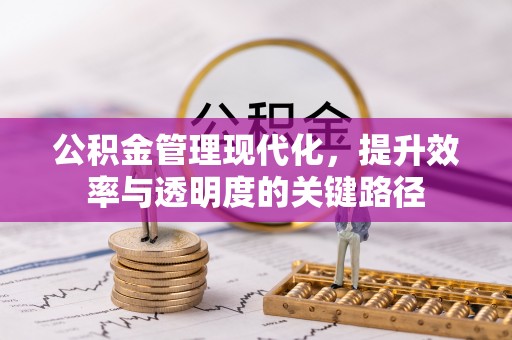 泉州公积金管理现代化，提升效率与透明度的关键路径