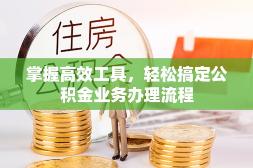 泉州掌握高效工具，轻松搞定公积金业务办理流程